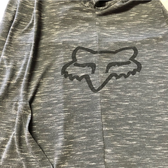 Fox Racing Heather Dark Grey Long Sleeve Pull Over Lightweight TruDri Hoodie - Picture 7 of 12